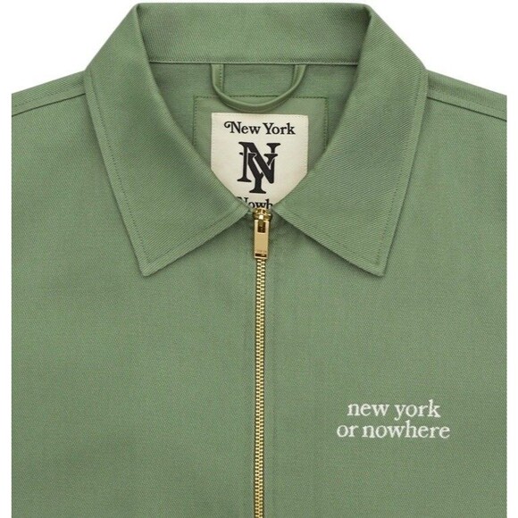 NWT- New York or Nowhere NYON Sage Green MEMENTO FULL ZIP JACKET NEW XL NYC - Picture 2 of 10